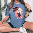 和田ダン しぐれ うい ロリ ダンス ダンス アニメ 女の子 長袖tシャツ レディースオーバーサイズコンフォートTシャツ Blue Jean