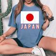 日本の国旗 男性 女性 キッズ レディースオーバーサイズコンフォートTシャツ Blue Jean