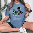 理科教師の定義面白い学校の男性と女性 レディースオーバーサイズコンフォートTシャツ Blue Jean