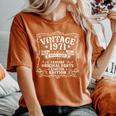 55歳 誕生日 男性女性intage 1971年1971年生まれ レトロデザインブランド レディースオーバーサイズコンフォートTシャツ Yam