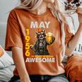70Th Birthday Raccoon Beer May 1956Intage 70 Years Old レディースオーバーサイズコンフォートTシャツ Yam