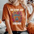 Bigtone Gap バージニア Usa クマと花のデザイン 長袖tシャツ レディースオーバーサイズコンフォートTシャツ Yam