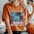 Coffee And Modular アナログシンセサイザー 波形シンセ レディースオーバーサイズコンフォートTシャツ Yam