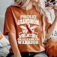 Oral Cancer Warrior Awareness リボン Proud Grandmom Of An Oral Cancer Warrior レディースオーバーサイズコンフォートTシャツ Yam