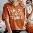 Tacos And Tequila Cinco De Mayo メンズ レディース メキシカン ドリンク レディースオーバーサイズコンフォートTシャツ Yam