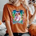 TokiOFlower オリジナルデザイン レディースオーバーサイズコンフォートTシャツ Yam