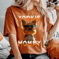 Yorkie Mommyヨーキー ママ 母親 母の日 ママ かわいい ヨークシャー・テリア レディースオーバーサイズコンフォートTシャツ Yam