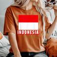 インドネシア国旗 アンティーク調 ナショナル インドネシア 男性 女性 キッズ レディースオーバーサイズコンフォートTシャツ Yam