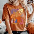 マティス 絵画 美的 花 人工抽象 秋 レディースオーバーサイズコンフォートTシャツ Yam