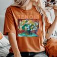 ルノワール 面白いtシャツ 名作アート 菊の花 絵画 メンズ レディース 面白い 服 美術 おもしろ レディースオーバーサイズコンフォートTシャツ Yam