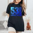 53歳 男性 ギフト 53歳 誕生日プレゼント 女性用 レディースオーバーサイズコンフォートTシャツ Black