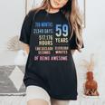 59歳の誕生日 男性 女性 面白い 59歳 レディースオーバーサイズコンフォートTシャツ Black