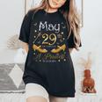 5月29日 プリンセスが生まれた 5月29日 誕生日 女の子 長袖tシャツ レディースオーバーサイズコンフォートTシャツ Black