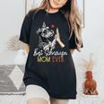 Bestchnauzer Mom Ever Dog Mama 母の日 レディースオーバーサイズコンフォートTシャツ Black