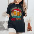 Cheers & Beers To 68 Years 68 Birthday 68Th Bday Men レディースオーバーサイズコンフォートTシャツ Black