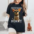 Chihuahua Mommy チワワ ママ ママ 母の日 ママ おもしろ チワワ レディースオーバーサイズコンフォートTシャツ Black