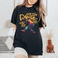 Cool Girls Breakdancing & Hip Hop Music Dancers Graffiti レディースオーバーサイズコンフォートTシャツ Black