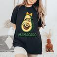 Mamacado Pregnant Avocado Mom Pun レディースオーバーサイズコンフォートTシャツ Black