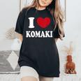 I Love Komaki アイラブ小牧 レディースオーバーサイズコンフォートTシャツ Black