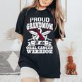Oral Cancer Warrior Awareness リボン Proud Grandmom Of An Oral Cancer Warrior レディースオーバーサイズコンフォートTシャツ Black