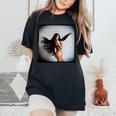 Pinup Girl 男性用 セクシーなブルネットファッションモデル 長袖tシャツ レディースオーバーサイズコンフォートTシャツ Black