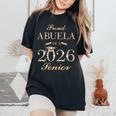 Proud Abuela Of A 2026 シニア 卒業 長袖tシャツ レディースオーバーサイズコンフォートTシャツ Black