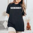 Sicherheit -Ecurity Guard Uniform And German レディースオーバーサイズコンフォートTシャツ Black