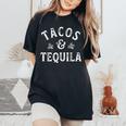 Tacos And Tequila Cinco De Mayo メンズ レディース メキシカン ドリンク レディースオーバーサイズコンフォートTシャツ Black
