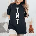 Tnt コスチューム シャツ 大人 男性 女性 キッズ Tnt ダイナマイト コスチューム レディースオーバーサイズコンフォートTシャツ Black