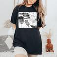 Trashed Panda Racoon Trend レディースオーバーサイズコンフォートTシャツ Black