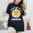 Trust Me I'm A Ducktor Duck Nurse 小児科医 レディースオーバーサイズコンフォートTシャツ Black