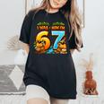 I Was 6 Now I'm 7 Birthday 67 Meme Capybara キッズ 男の子 女の子 レディースオーバーサイズコンフォートTシャツ Black