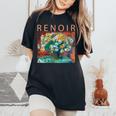 ルノワール 面白いtシャツ 名作アート 菊の花 絵画 メンズ レディース 面白い 服 美術 おもしろ レディースオーバーサイズコンフォートTシャツ Black
