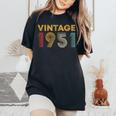 ヴィンテージ 1951 75 歳の誕生日プレゼント 男性 女性 75 歳 レディースオーバーサイズコンフォートTシャツ Black