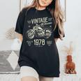 ヴィンテージ 1970 55 歳の誕生日プレゼント 男性 女性 55 歳 レディースオーバーサイズコンフォートTシャツ Black