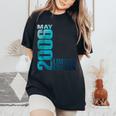 ヴィンテージ2006年5月18歳の男の子の女の子18歳の誕生日 レディースオーバーサイズコンフォートTシャツ Black