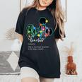 理科教師の定義面白い学校の男性と女性 レディースオーバーサイズコンフォートTシャツ Black