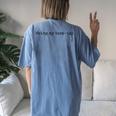 Doing My Best Ish Mental Health Sarcastic Mom Womens Women's Oversized Comfort T-Shirt Back Print Blue Jean