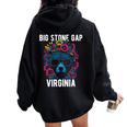 Bigtone Gap バージニア Usa クマと花のデザイン 長袖tシャツ レディース オーバーサイズ パーカー バックプリント Black