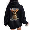 Chihuahua Mommy チワワ ママ ママ 母の日 ママ おもしろ チワワ レディース オーバーサイズ パーカー バックプリント Black
