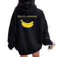 Dolce And Banana ファニーキュートグラフィックデザインバナナtシャツ レディース オーバーサイズ パーカー バックプリント Black