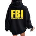 Fbi Bidenの指示に従うアパレル 面白い 男性 女性 レディース オーバーサイズ パーカー バックプリント Black