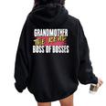 Grandma Nonna Cuello Women Oversized Hoodie Back Print Black