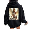 Hot Girl On 男性用 セクシーな天使の座り グランジ 長袖tシャツ レディース オーバーサイズ パーカー バックプリント Black