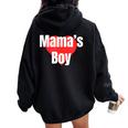 Mama's Boy おもしろグッズ服 レディース オーバーサイズ パーカー バックプリント Black