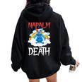 Napalm Death Rainbow Bunny ピンク ナパーム デスラビット レディース オーバーサイズ パーカー バックプリント Black