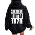 Straight Outta 1978 Womenintage 1978 Birth Of Birthday レディース オーバーサイズ パーカー バックプリント Black