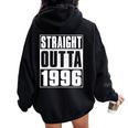 Straight Outta 1996 Womenintage 1996 Birth Of Birthday 長袖tシャツ レディース オーバーサイズ パーカー バックプリント Black