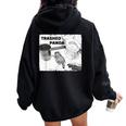 Trashed Panda Racoon Trend レディース オーバーサイズ パーカー バックプリント Black