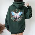 This Is Not Even My Final Form Trans Pride Moth Women Oversized Hoodie Back Print Forest